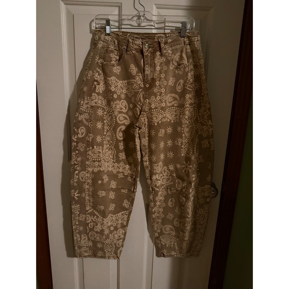 BOGO Barrels NWT 2 pr print BOUTIQUE Jeans  Get both blue ad tan pairs - Picture 4 of 6